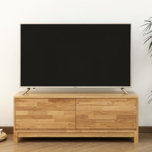 [주말특가][Loydn Retro] 고무나무 원목 티비다이 TV 거실장 1200